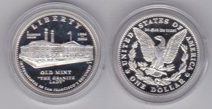 США - 1 Dollar 2006 - S - Найстаріший монетний двір - Сан-Франциско - срібло у капсулі - UNC