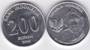 Индонезия - 200 Rupiah 2016 - UNC