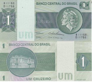 Бразилія - 1 Cruzeiro 1975 - Pick 191Ab - UNC