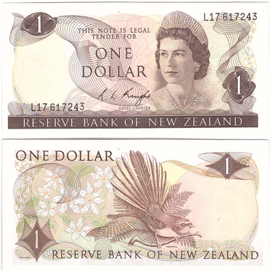 Новая Зеландия - 1 Dollar 1975 - 1977 - Pick 163c - aUNC