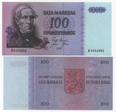 Финляндия - 100 Markkaa 1976 - P. 109a(40) - UNC