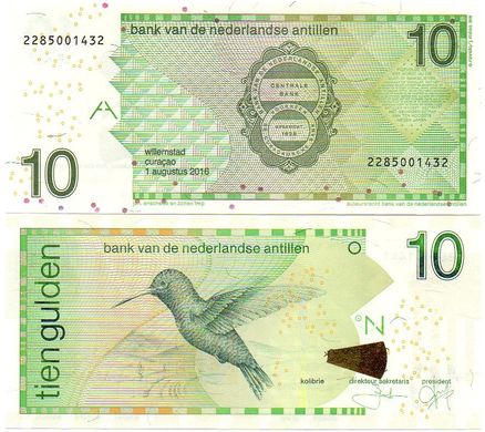 Netherlands Antilles - 10 Gulden 2016 - P. 28h - UNC