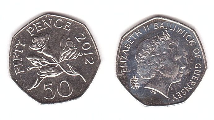 Guernsey - 50 Pence 2012 - aUNC / UNC