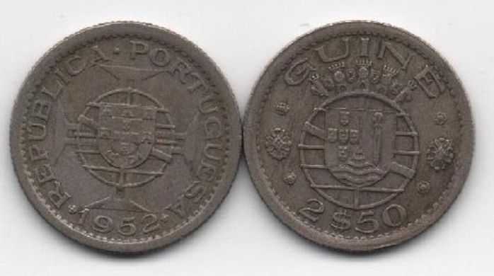 Portuguese Guinea - 2 1/2 Escudos 1952 - VF