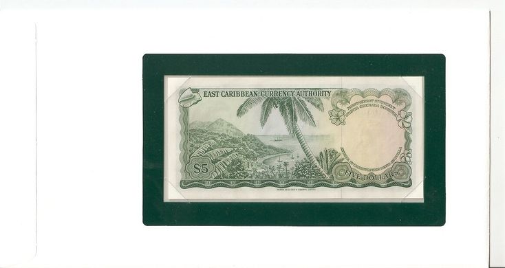 Східні Кариби / Невіс - 5 Dollars 1965 - Pick 14 год - Banknotes of all Nations - в конверті - UNC