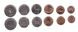 UAE - 5 pcs x set 6 coins 1 5 10 25 50 Fils 1 Dirham 1973 - 2007 - UNC