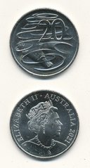 Австралия - 20 Cents 2021 - UNC