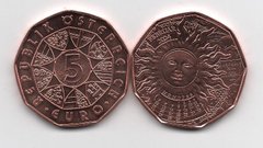 Австрия - 5 Euro 2024 - Новогодняя монета - Солнце - UNC