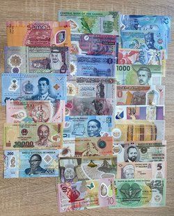Світ - набір 25 банкнот світу mixed - Polymer - 23 країни - UNC