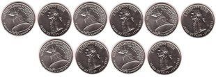 США - 5 шт х 1/4 (Quarter) Dollar (25 Cents) 2026-D - 250 років Незалежності США. Декларація незалежності - UNC