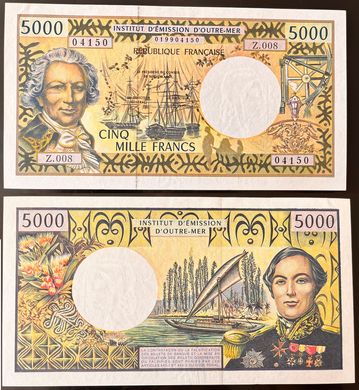 French Pacific Terr. - 5000 Francs 2002 - Pick 3f - aUNC