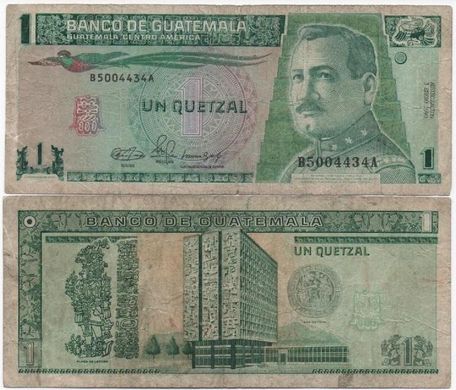 Guatemala - 1 Quetzal 1990 - 0. 73 - F
