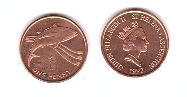 Остров Святой Елены - 1 Penny 1997 - aUNC / XF+