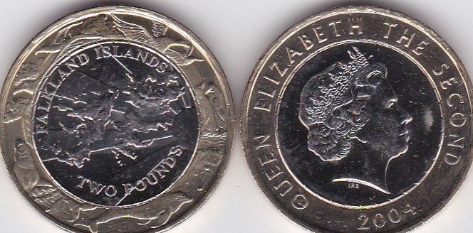 Falkland Islands - 2 Pounds 2004 - bimetall - UNC