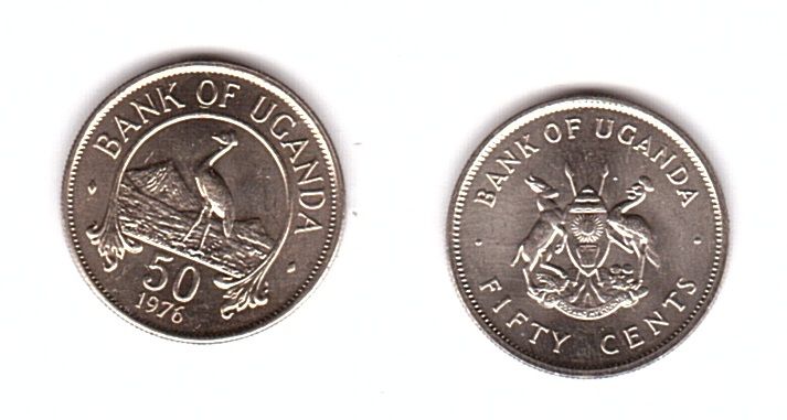 Уганда - 10 шт х 50 Cents 1976 - aUNC