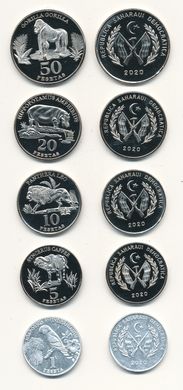 Saharawi - 3 pcs x set 5 coins 1 2 5 20 50 Pesetas 2020 - UNC