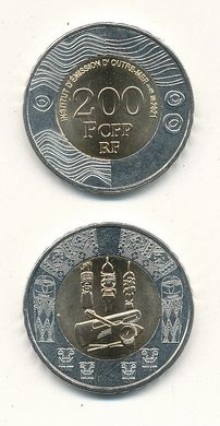 Французька Полінезія / Таїті - 5 шт. X 200 Francs 2021 - Bimetal - UNC