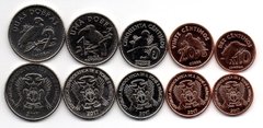 Сан-Томе и Принсипи - набор 5 монет 10 20 50 Cents 1 2 Dobras 2017 - UNC
