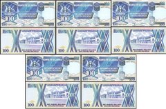 Уганда - 5 шт х 100 Shillings 1996 - Pick 31c - UNC