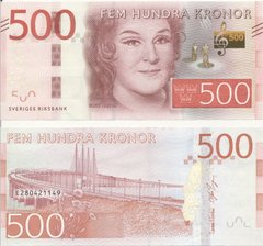 Швеция - 500 Kronor 2016 - Pick 73 - s. C - UNC