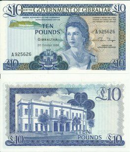 Гібралтар - 10 Pounds 1986 - Pick 22b - UNC