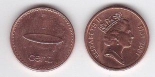Фиджи - 1 Cent 2001 - aUNC / XF