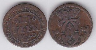 Germany - 3 Pfennig 1740 - VF