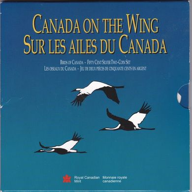 Канада - 50 + 50 Cents 1995 - Птахи Канади - срібло - У буклеті - UNC