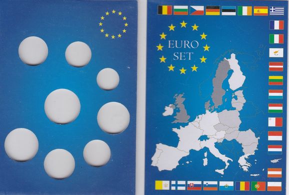 Європа - буклет на 8 монет 1 2 5 10 20 50 Cent 1 2 Euro