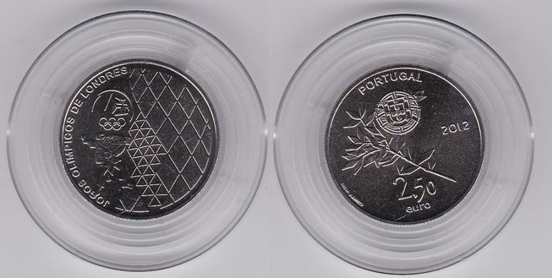 Portugal - 2,5 Euro 2012 - Olympic Games 2012 in London - in a capsule - UNC
