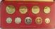 Мальта - набор 9 монет 1 2 5 10 25 50 Cents 2 3 5 Mils 1976 - (1 Cent XF) - в футляре - Proof