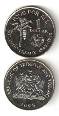 Тринідад та Тобаго - 1 Dollar 1995 - FAO - UNC