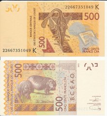 Западная Африка / Сенегал - 500 Francs 2022 - letter K - UNC