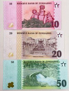 Зімбабве - набір 3 банкноти 10 20 50 Dollars 2026 - UNC