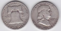 США - 1/2 Half Dollar 1953 - Franklin - срібло - VF