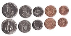Tonga - set 5 coins 1 2 5 10 20 Seniti 2002 - 2005 - UNC / aUNC