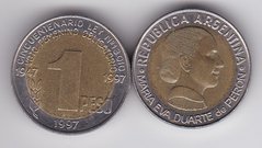 Argentina - 1 Peso 1997 - 50 years of women's voting rights - XF