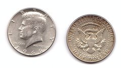 USA - 50 Cents ( Half Dollar ) 1966 - silver - XF