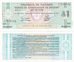 Аргентина / Tucuman - 1 Austral 1988 - 1991 - P. S2711 - UNC