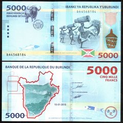 Бурунди - 5000 Francs 2015 - UNC