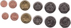Гамбия - набор 6 монет 1 5 10 25 50 Bututs 1 Dalasi 1998 - 2016 - UNC