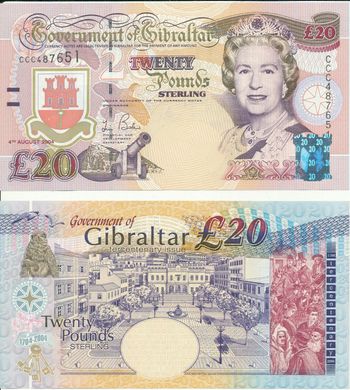 Gibraltar - 20 Pounds 2004 - Pick 31 - UNC