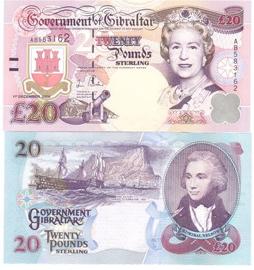 Гибралтар - 20 Pounds 2006 - P. 33a - UNC