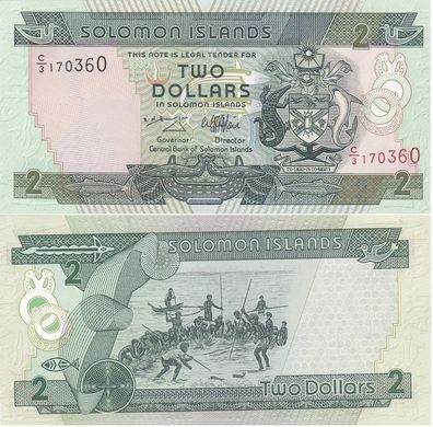 Соломоновы Острова - 2 Dollars 1997 - Pick 18 - XF