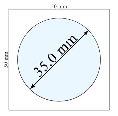 3546 - Холдеры для монет ( скрепка ) 50х50 - размеры 35 мм - Упаковка 50 шт - 2021