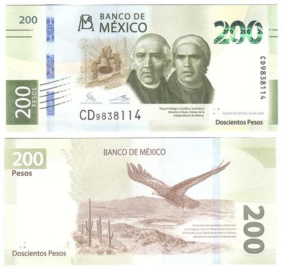 Мексика - 200 Pesos 2019 - Gerardo Esquivel Hernández and Alejandro Alegre Rabiela - UNC