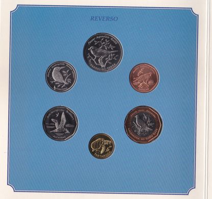 Кабо-Верде - набор 6 монет - 1 5 10 20 50 100 Escudos 1994 - Serie Aves - в буклете - UNC