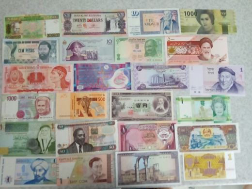 World - набор 150 банкнот из 150 стран - UNC