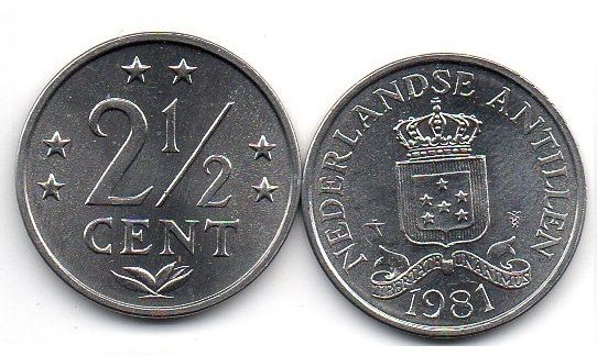 Нідерландські Антили - 2,5 Cent 1981 - UNC