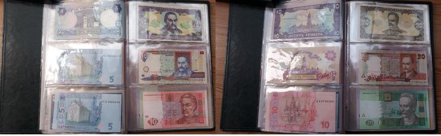 Україна - набір 28 банкнот 1992 - 2015 - 20-річчя грошової реформи - в папці - UNC
